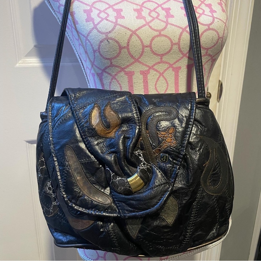 Vintage crossbody genuine leather